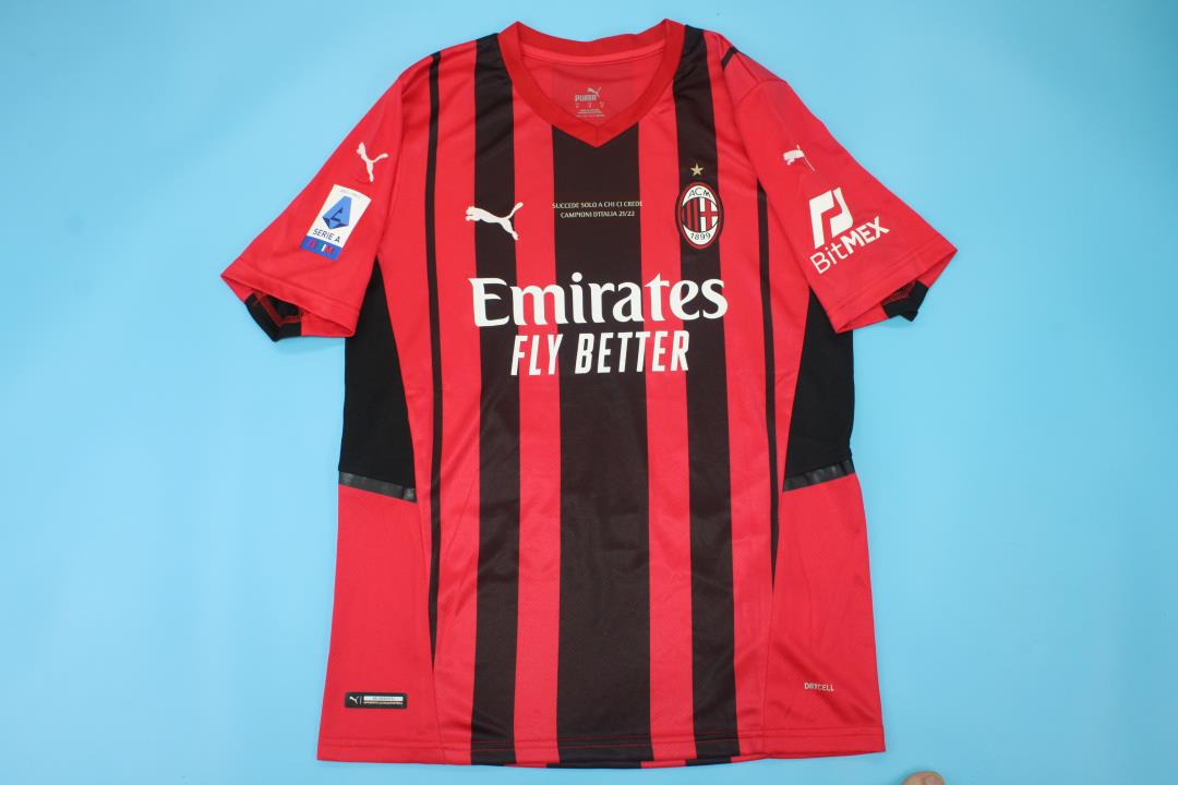 AAA Quality AC Milan 21/22 Home League Champion Jersey